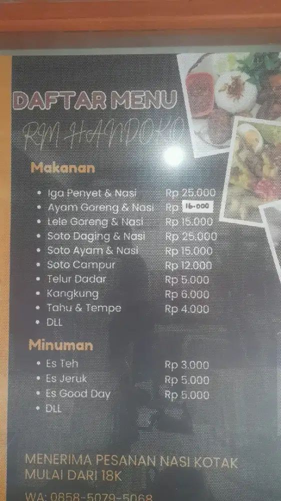 Di butuhkan asisten warung makan