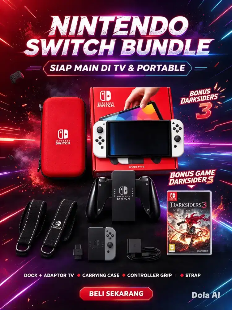 Nintendo Switch Oled Ori Jepang Bundle Bonus Game Gratis