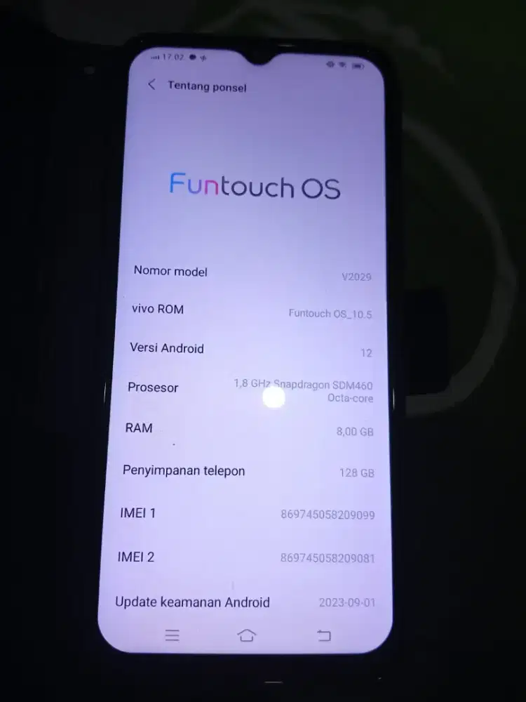 Vivo V 2029 Ram 8/128