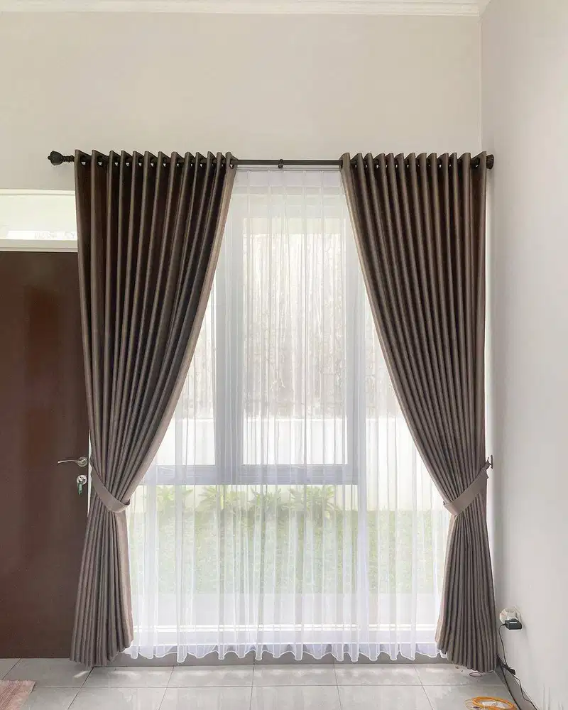 Menjual Gorden Blackout Pasang Skat Klinik Hordeng Gordyn Vitrase