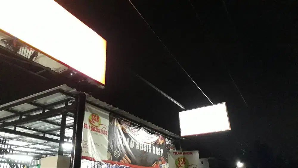 Bikin & pasang papan nama toko cafe neon box sticker coffeeshop