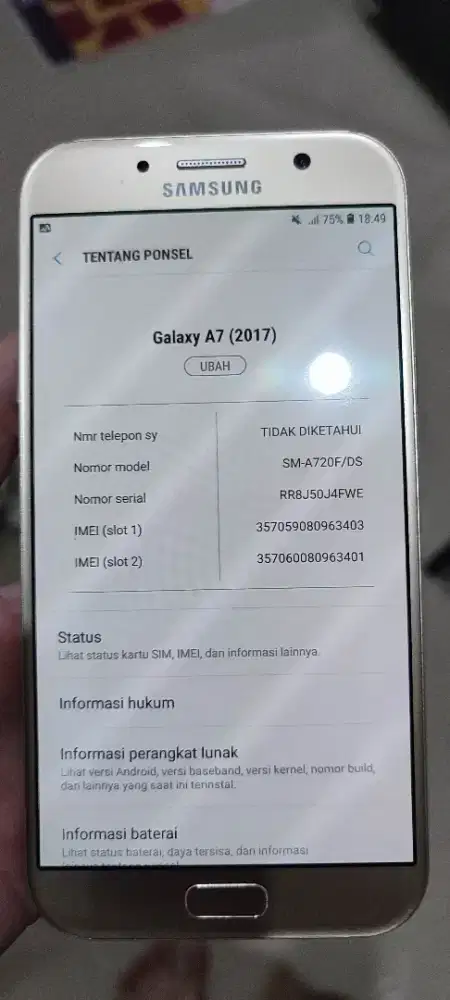 Samsung A7 2017 gold