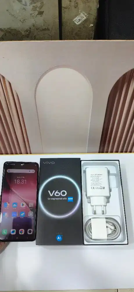Second vivo v60 5G ram 8/256 perlengkapan fullset mulus no minus