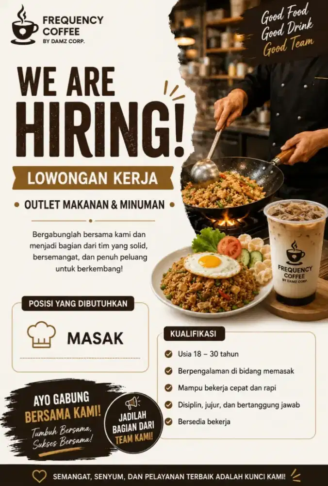 Dibutuhkan koki