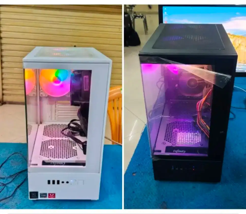 PC AMD R5 4600G casing aquarium new