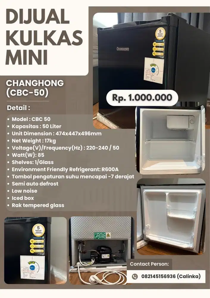 JUAL KULKAS CHANGHONG CBC-50