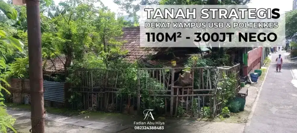 Dijual cepat dibawah pasaran tanah dekat USB dan Poltekkes Mojosongo.