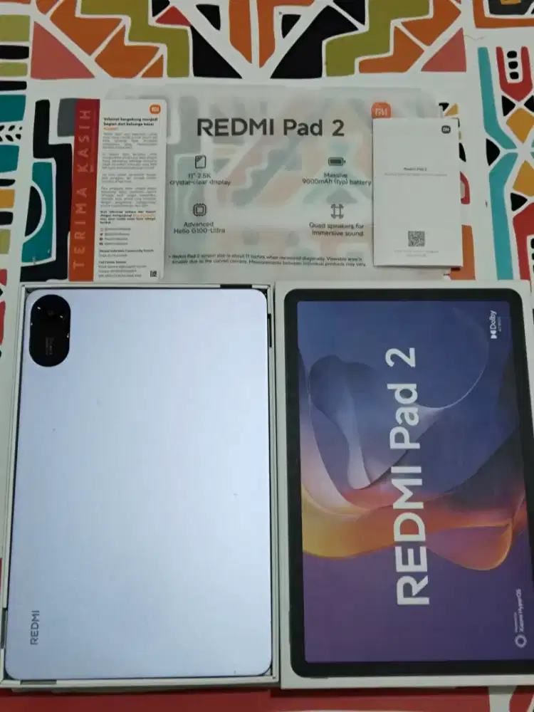 Redmi pad 2 ram 4/128 versi WiFi fullset no minus pemakaian aja.
