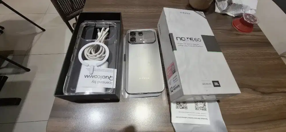 HP Second Infinix Note 60 5G 8/ 256 GB Mist Titanium Fullset Termurah