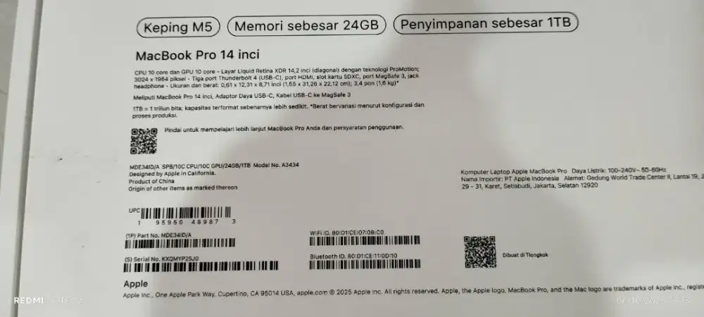 macbook pro m5 14 inc ram24/1tb ibox