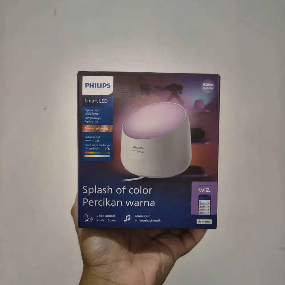 Philips Smart Wifi LED Squire Lite Lampu Meja Full Color