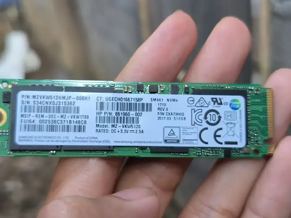 SSD NVME 512gb Samsung