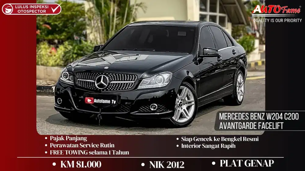 Mercedes Benz W204 C200 Avantgarde Facelift Black On Beige NIK 2012