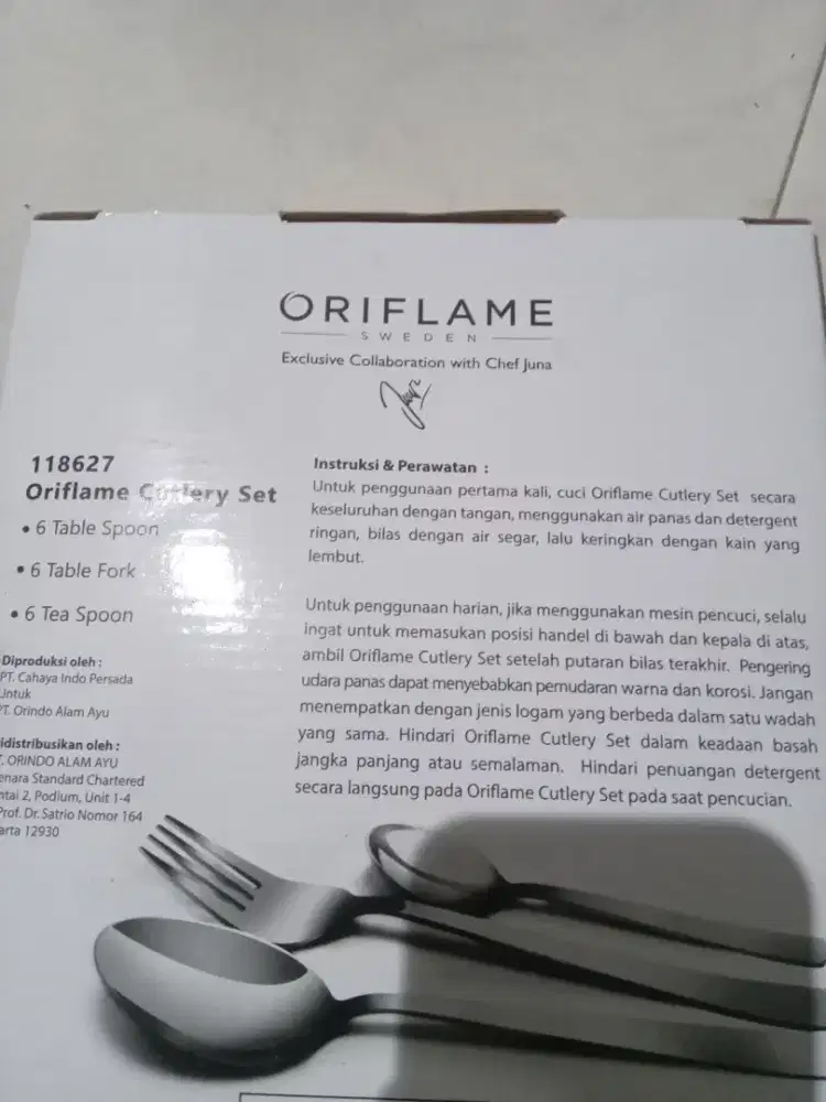 Sendok garpu sendok teh oriflame
