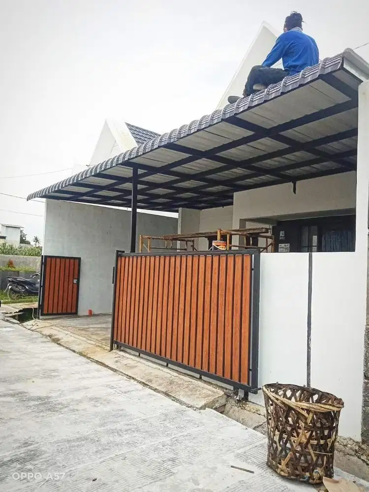 Kanopi rangka besi hollo galpanis