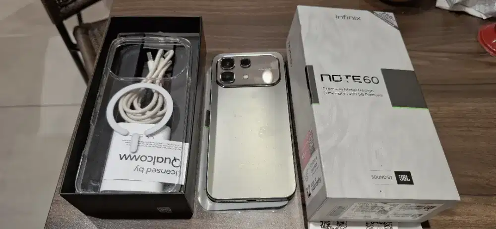 Handphone Infinix Note 60 5G 8/256 GB Mist Titanium Fullset Second
