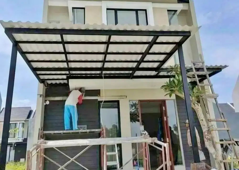 Pasang kanopi baja ringan