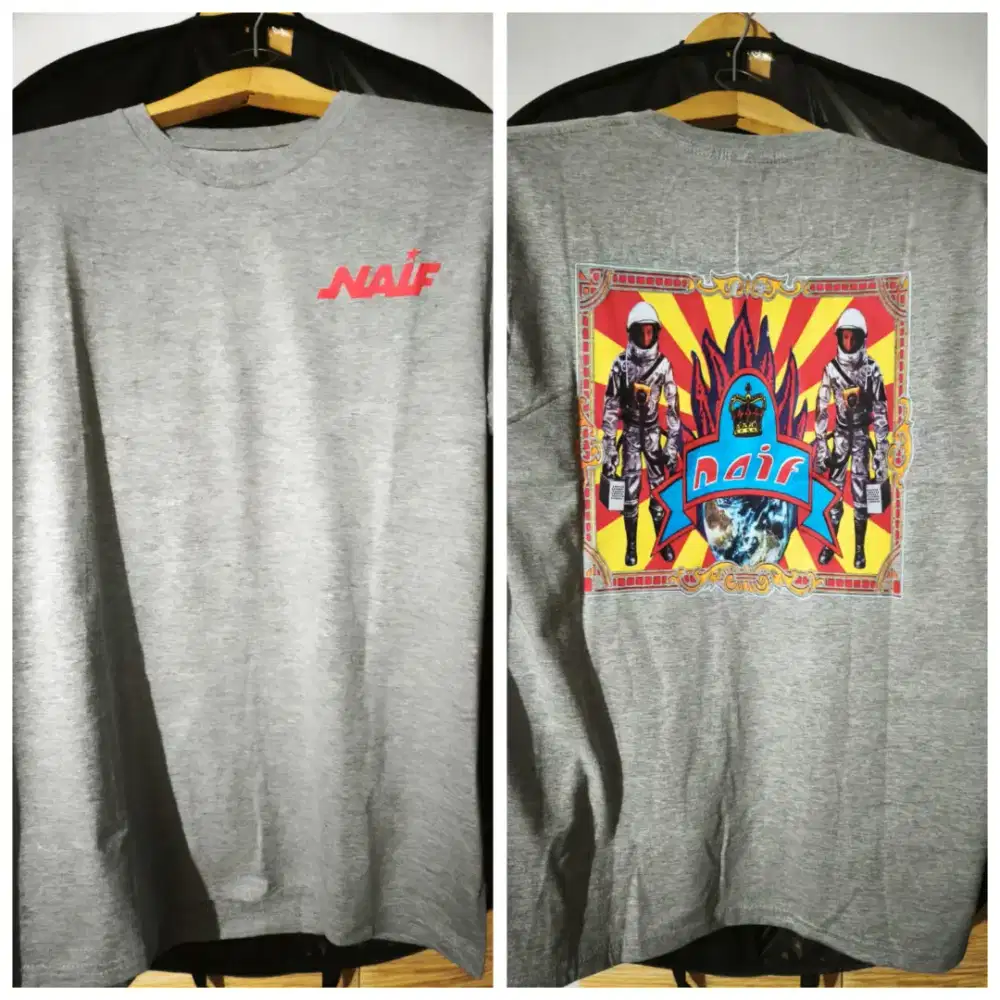 Kaos band cotton combad 24s build up tanpa jahitan samping