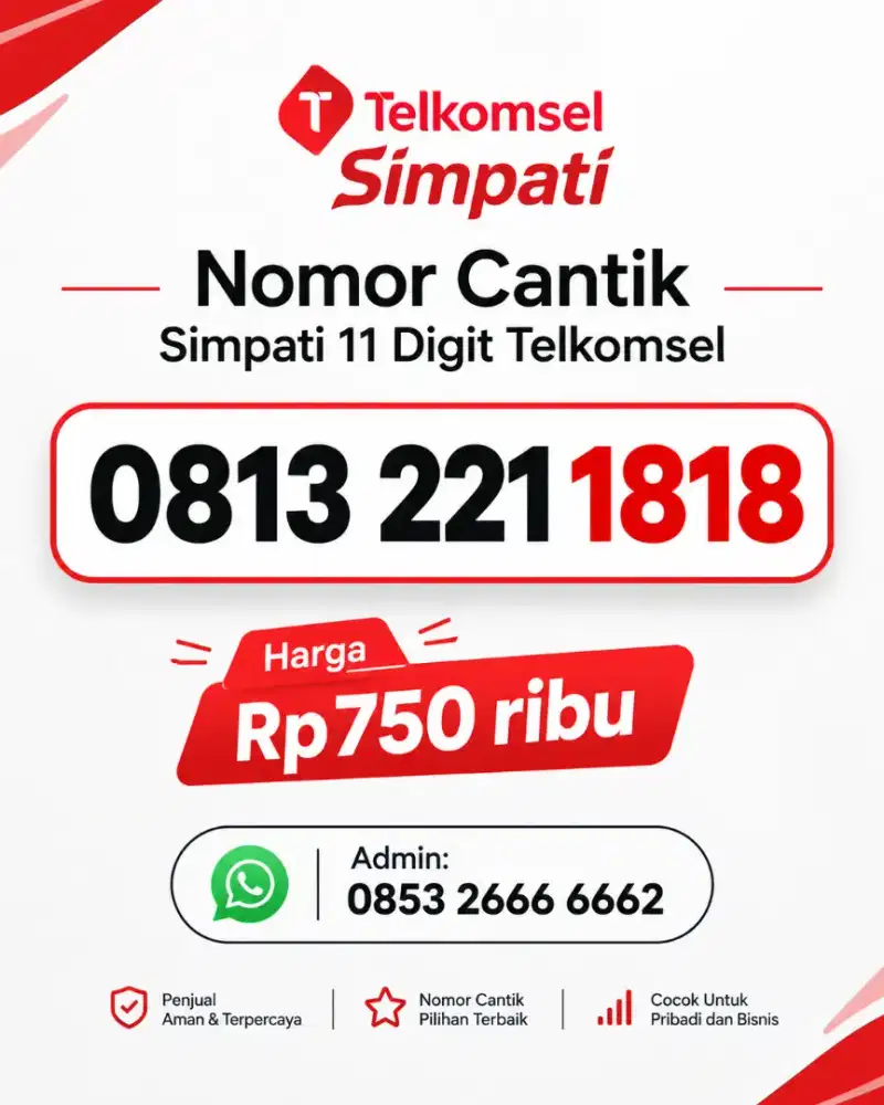 Nomor cantik telkomsel 11 digit simpati 1818