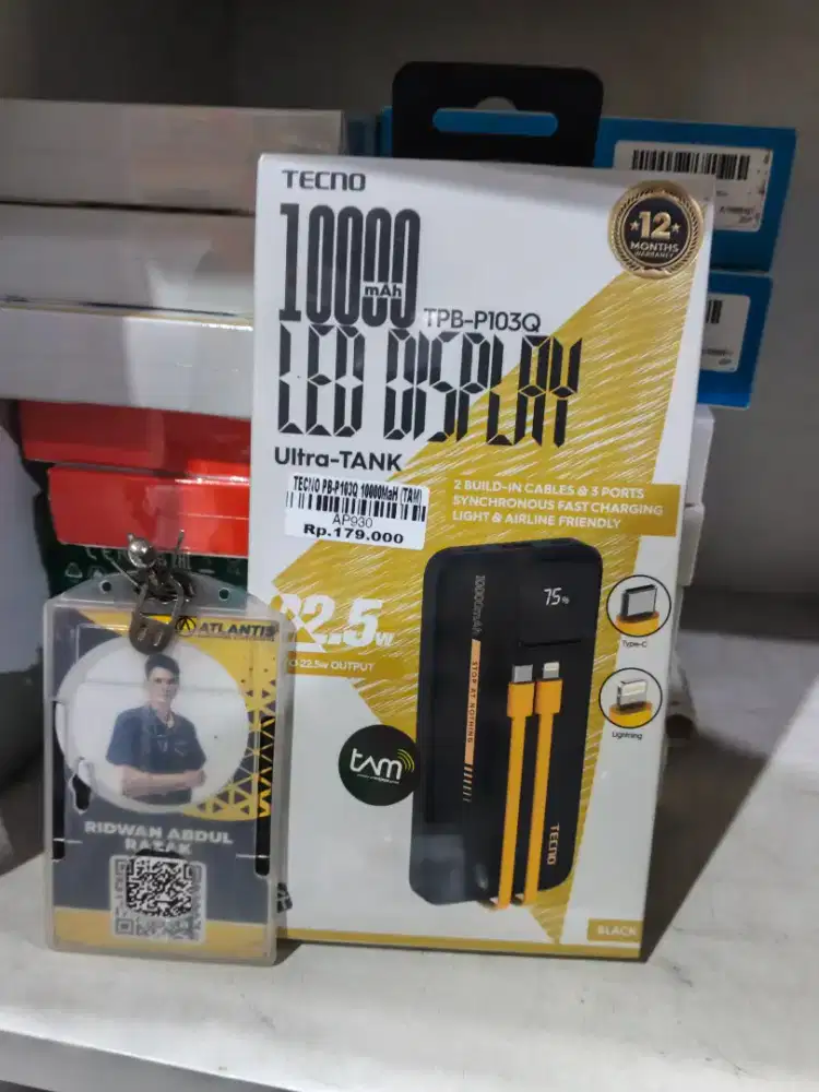 PB-P103Q TECNO 10000MAH 22.5W | ATLANTIS DAHSYAT