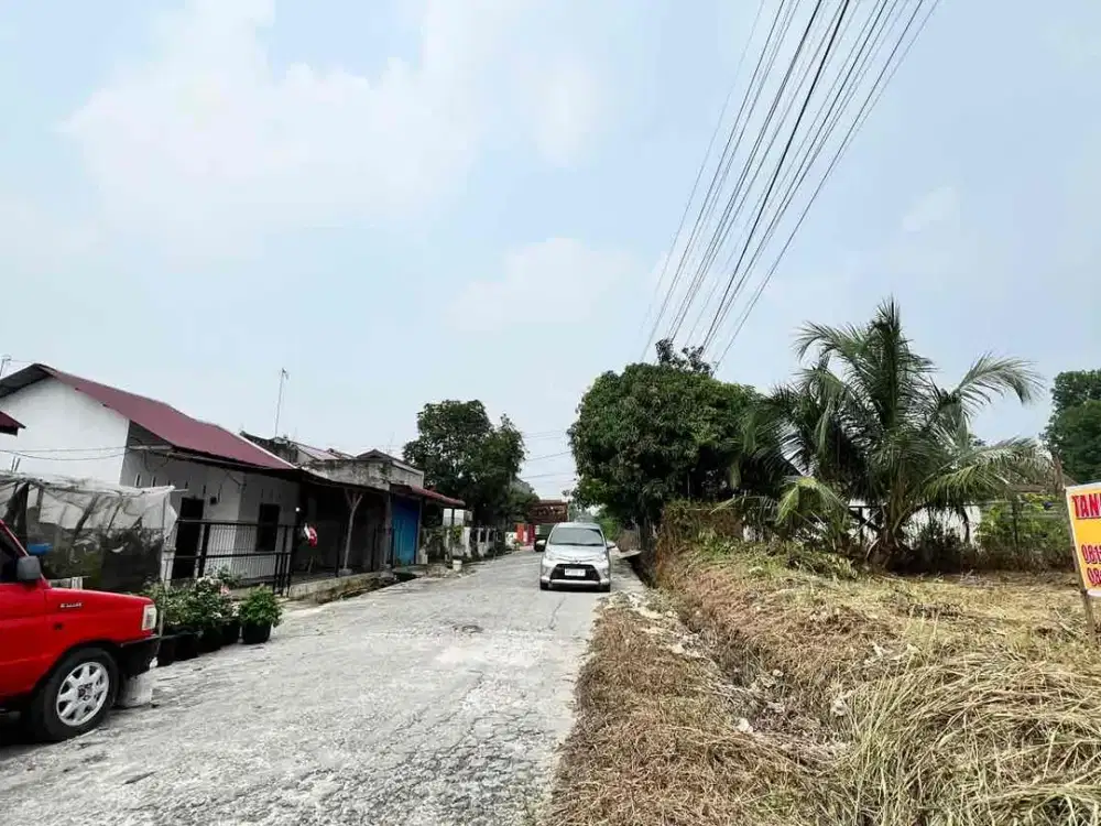 Tanah luas cocok untuk ruko atau rumah dekat jalan air hitam