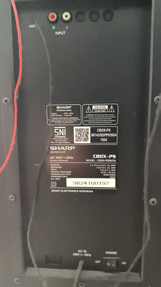 SHARP PARTY SPEAKER SYSTEM CBOX-PS20CB