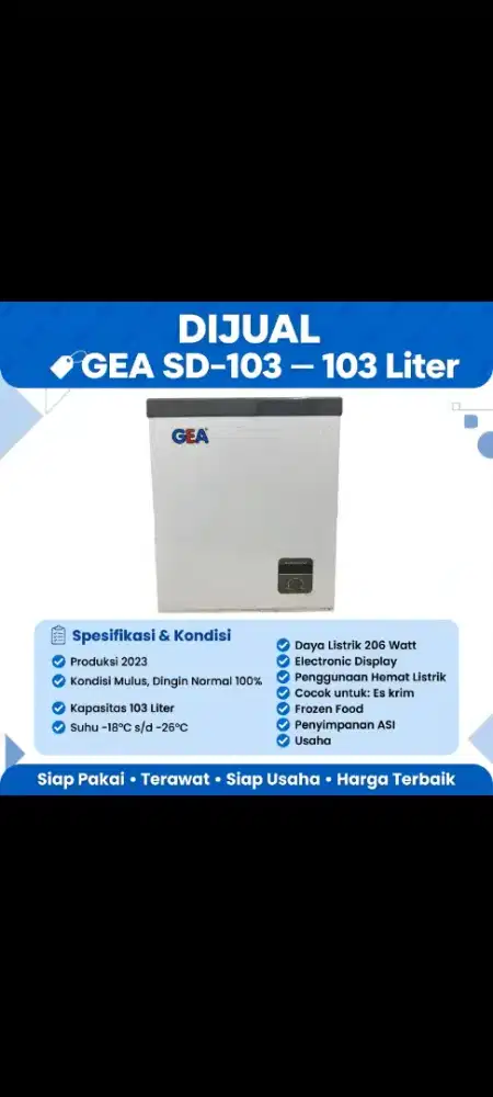 FREEZER GEA SD - 103