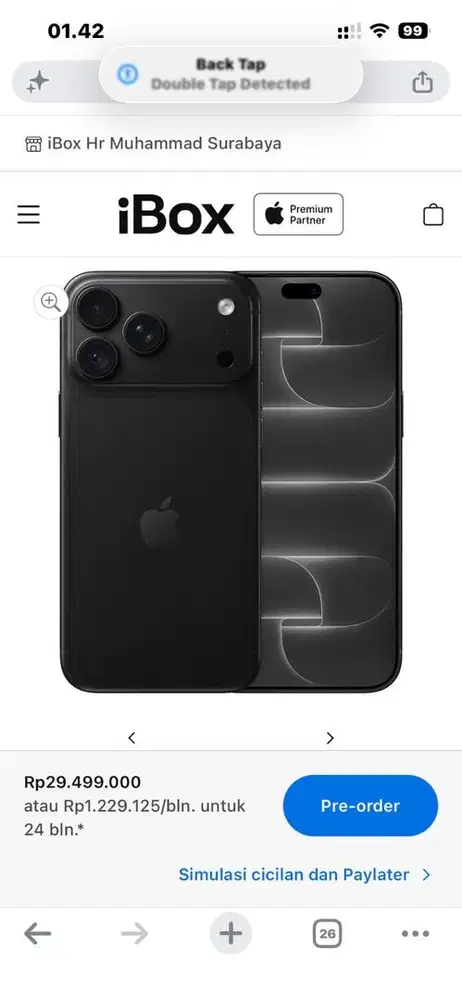 Jual iphone 18 promax BARU SEGEL 256gb