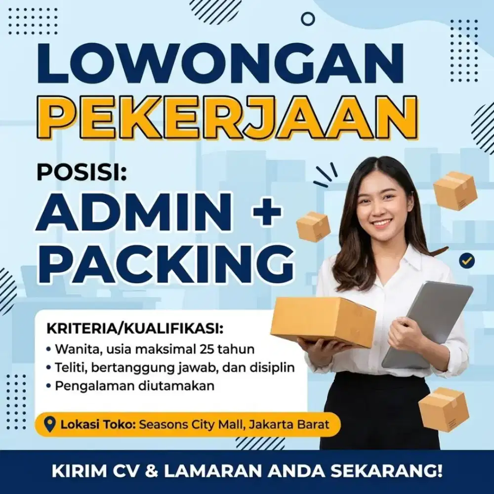 Lowongan Pekerjaan Admin packing