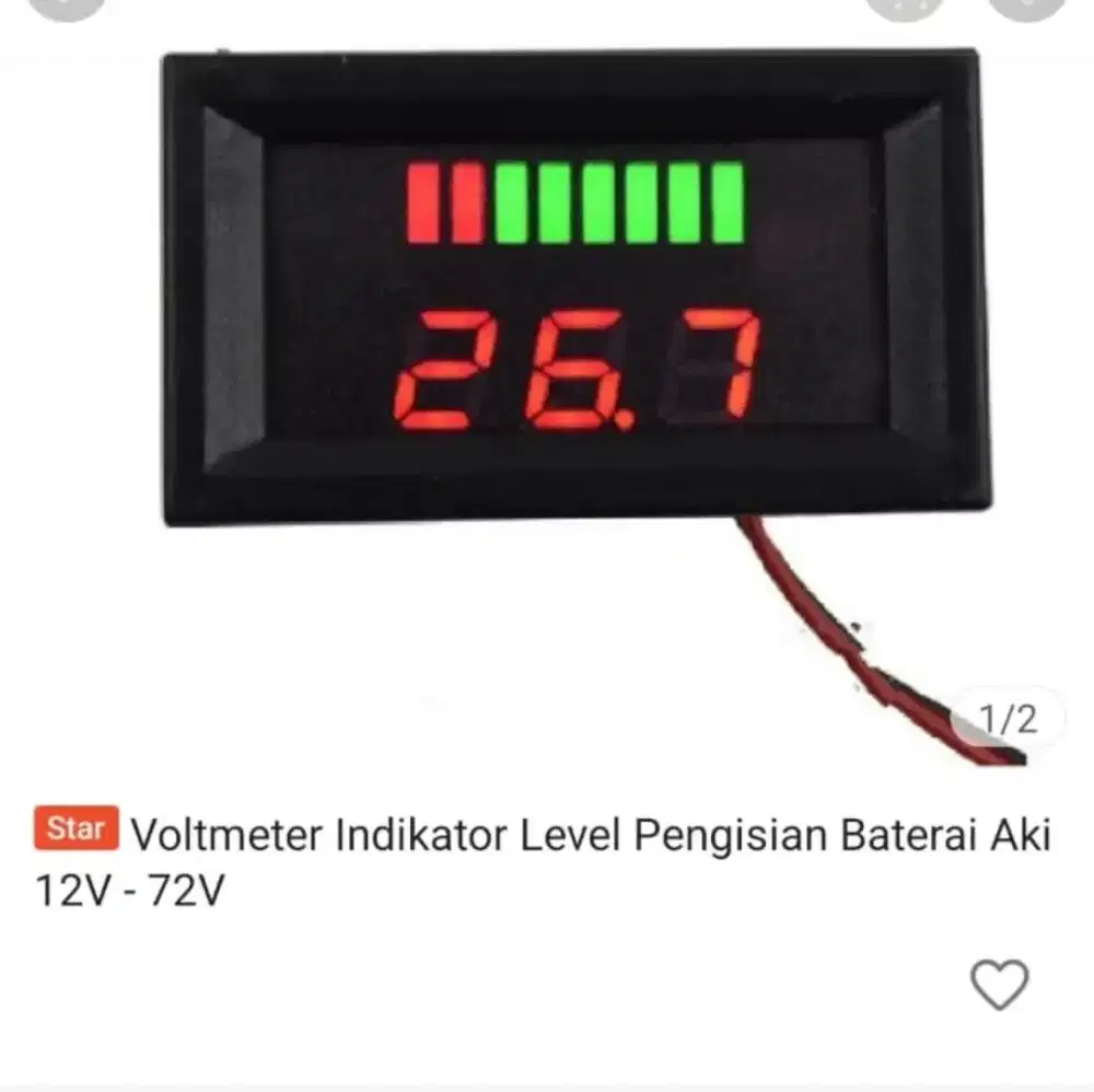 Indikator Volt Meter Aki Motor