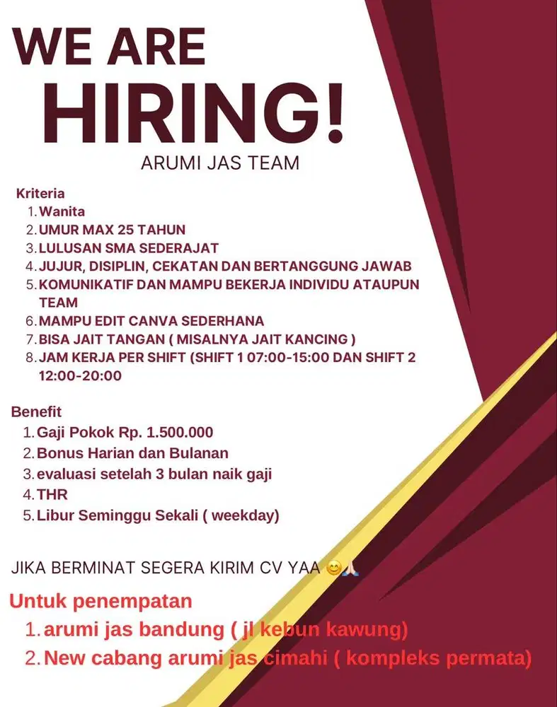 loker khusus cewek