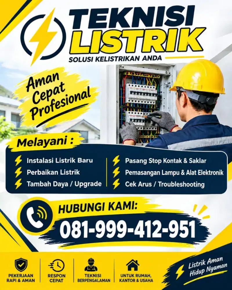 Jasa Instalasi Listrik / Teknisi Listrik