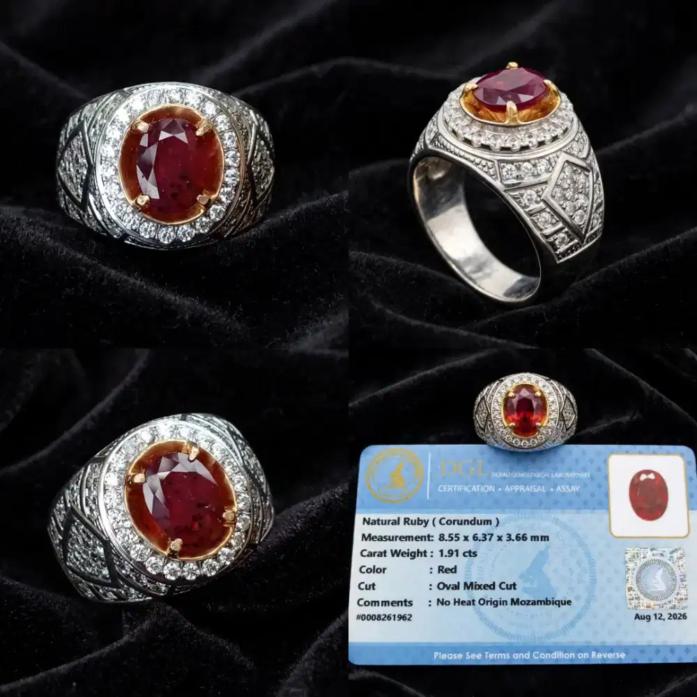 Ruby No Heat Mozambik 1.91 ct memo DGL