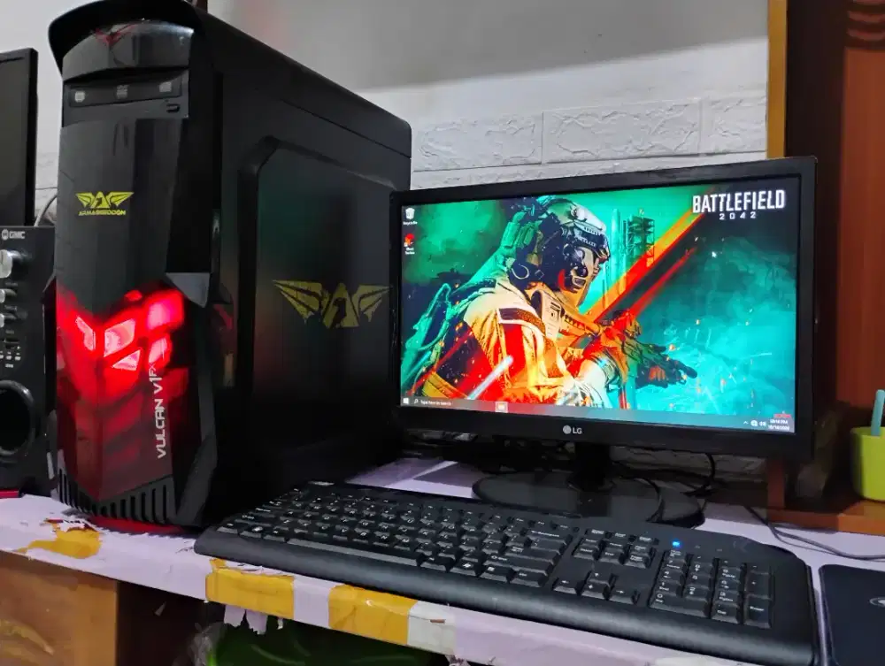 Pc gaming intel core i7 + ram 8gb + vga nvidia gt1030 + monitor 19inch