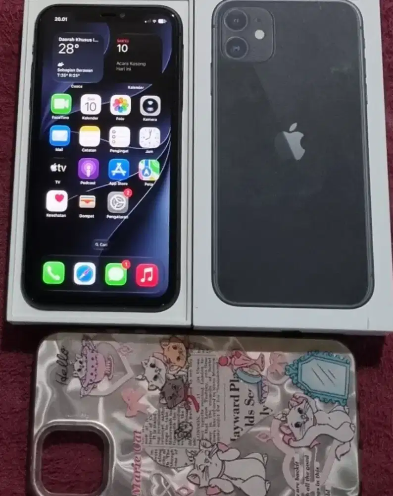 Iphone 11 128gb hp dus kabel data