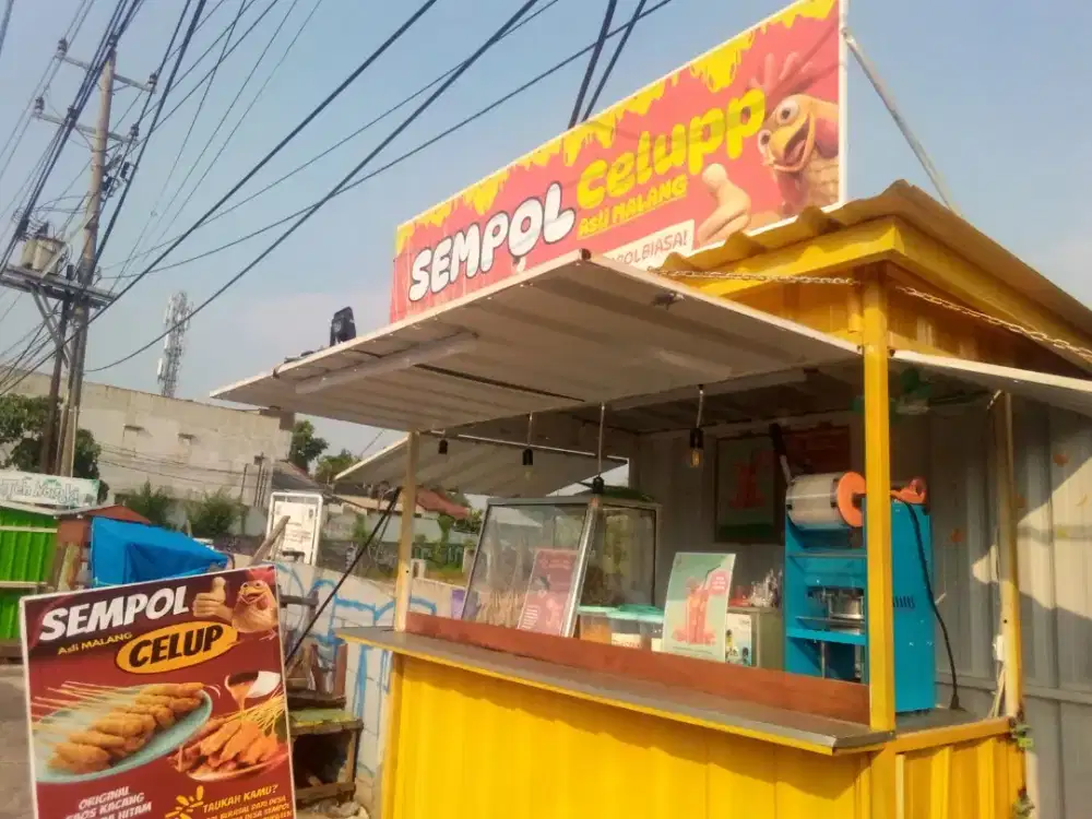 Kontainer Bekas jualan Takoyaki ukuran 1,5 m X 2,5 m