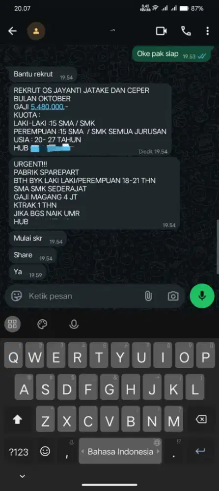LOKER VIA YAYASAN