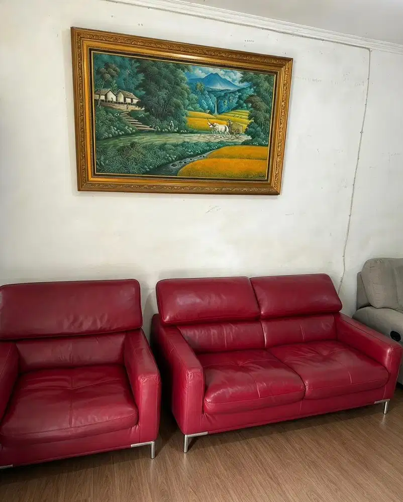 Sofa 2+1 Italian Leather Genuine ( Kulit Asli )