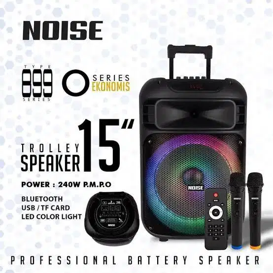 New Professional Speaker Portable Noise JUMBO 15Inchi+FREE MIC