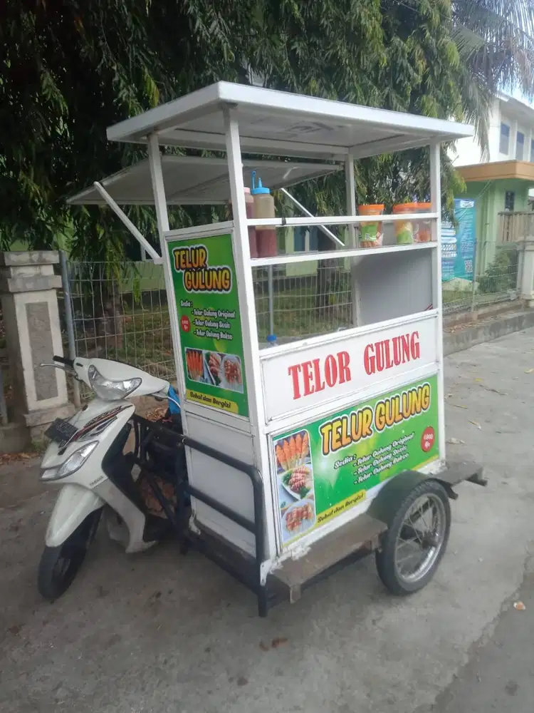 Gerobak Jualan Telor Gulung Lengkap Siap Usaha