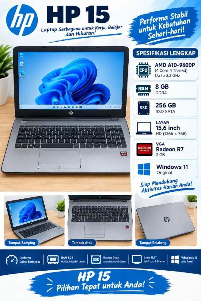 Hp 15 inch Amd A10.
