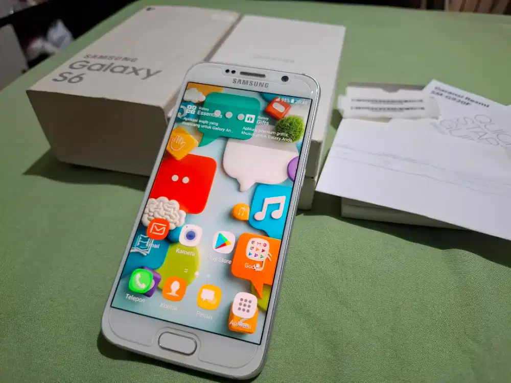 SAMSUNG S6 Flat 3/32 NFC Kondisi ISTIMEWA terawat Mulus PAMULANG UNPAM