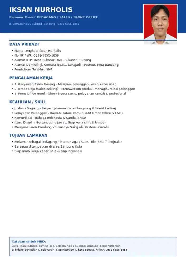 cari lowongan kerja