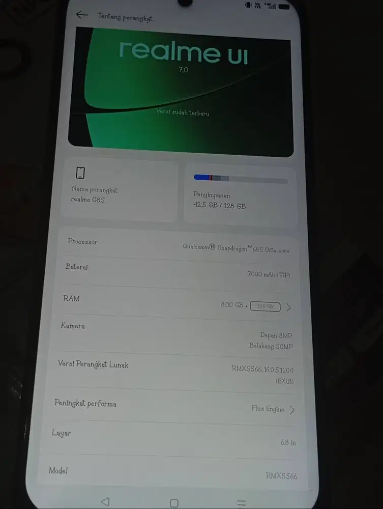 Realme c85 ram 8/128