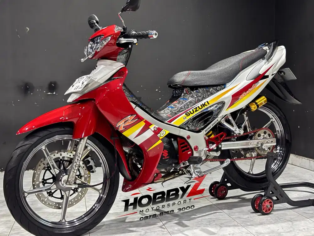 Suzuki satria hiu 120R Lscm merah putih modif ninja hedon 2004,mantap
