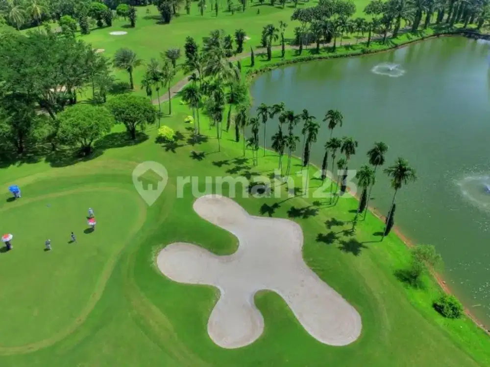 Dijual Kavling Golf Luas 1532 M2 Backyard Danau dan Padang Golf