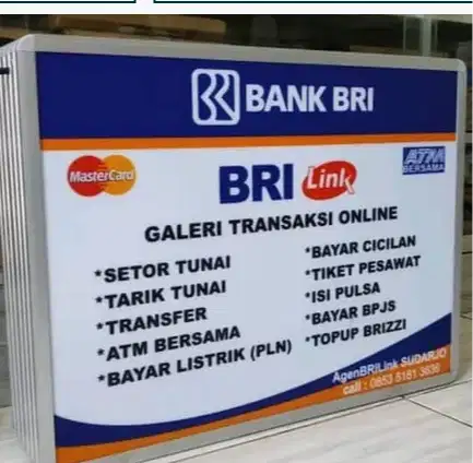 Neon box sign papan nama menu huruf timbul letter aneka Stiker Kaca