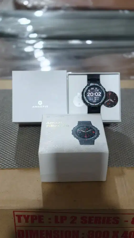 smartwatch amazfit t rex pro, mulus, batere awet, fullset