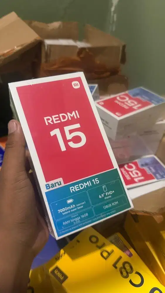 New Redmi 15 ram8/128 garansi resmi 1tahun