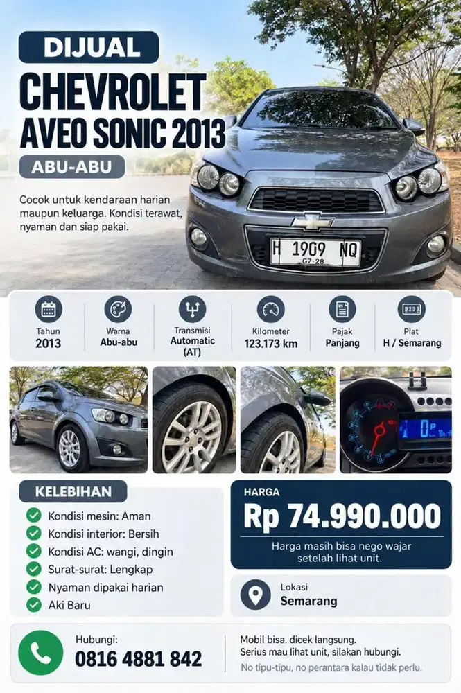 Chevrolet Aveo 2013 Bensin